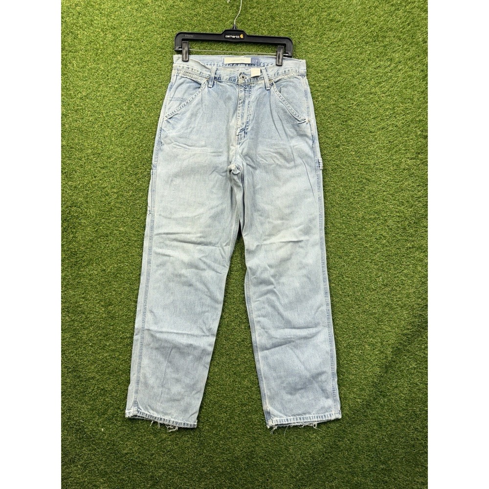 Vintage Gap Carpenter Jeans Mens 32x34 Light Wash Denim Relaxed 90s Y2K Work